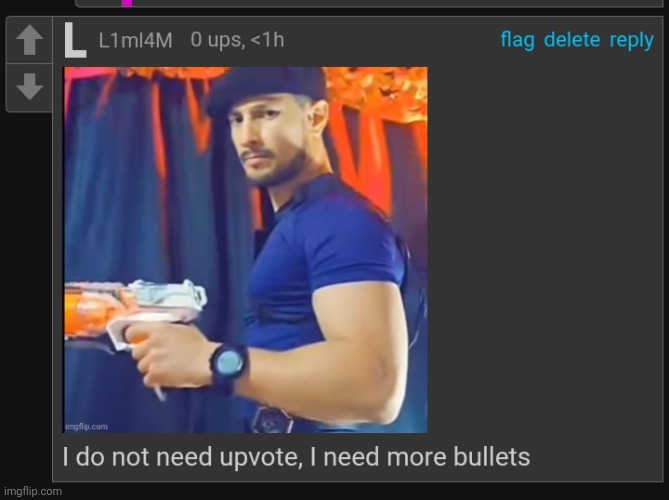 image tagged in comment,comments,i need more bullets | made w/ Imgflip meme maker