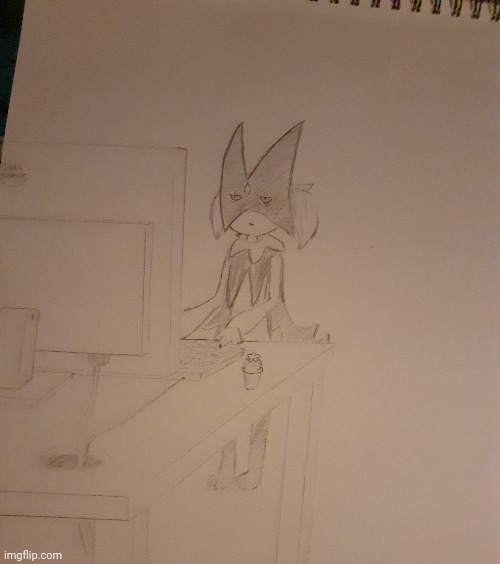 Quick little drawing I made. Sorry, but I am still working on digitalising it. | image tagged in pokemon,meowscarada | made w/ Imgflip meme maker