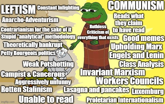 Radiant Invariance | COMMUNISM; LEFTISM; Constant Infighting; Anarcho-Adventurism; Reads what they claim to have read; Ruthless Criticism of everything that exists; Contrarianism for the sake of it; Stupid "analytical" methodology; Good memes; Theoretically bankrupt; Upholding Marx Engels and Lenin; Petty Bourgeois politics; Class Analysis; Weak Potshotting; Invariant Marxism; Campist & Cancerous; Workers Councils; Aggressively unfunny; Rotten Stalinism; Lasagna and pancakes; Luxemburg; Unable to read; Proletarian Internationalism | image tagged in politics,political | made w/ Imgflip meme maker