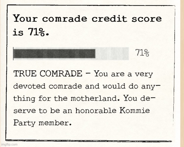 Comrade score | made w/ Imgflip meme maker