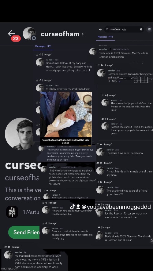 CurseOfHam Is A Ugly ArabMutt Who Spends All Day On DaddyDiscord Pretending he looks German when Germans are ugly LOL ugly Arab | image tagged in funny memes | made w/ Imgflip meme maker