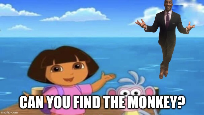 im getting shot for this one | CAN YOU FIND THE MONKEY? | image tagged in where's the ocean | made w/ Imgflip meme maker