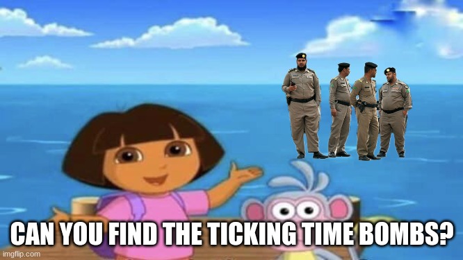 im going to hell for this one | CAN YOU FIND THE TICKING TIME BOMBS? | image tagged in where's the ocean | made w/ Imgflip meme maker