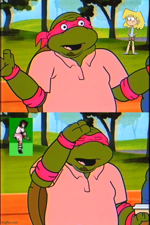 Lori is Literally Playing Golf | image tagged in the raphael golf betting memes,golf,lori loud,deviantart,teenage mutant ninja turtles,the loud house | made w/ Imgflip meme maker