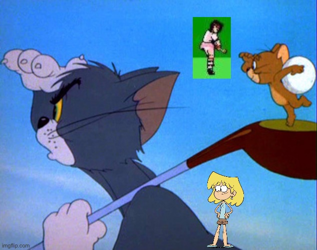 Tom, Pretty Amy and Lori Loud are Playing Golf | image tagged in tom playing golf,80s,deviantart,the loud house,lori loud,pretty girl | made w/ Imgflip meme maker