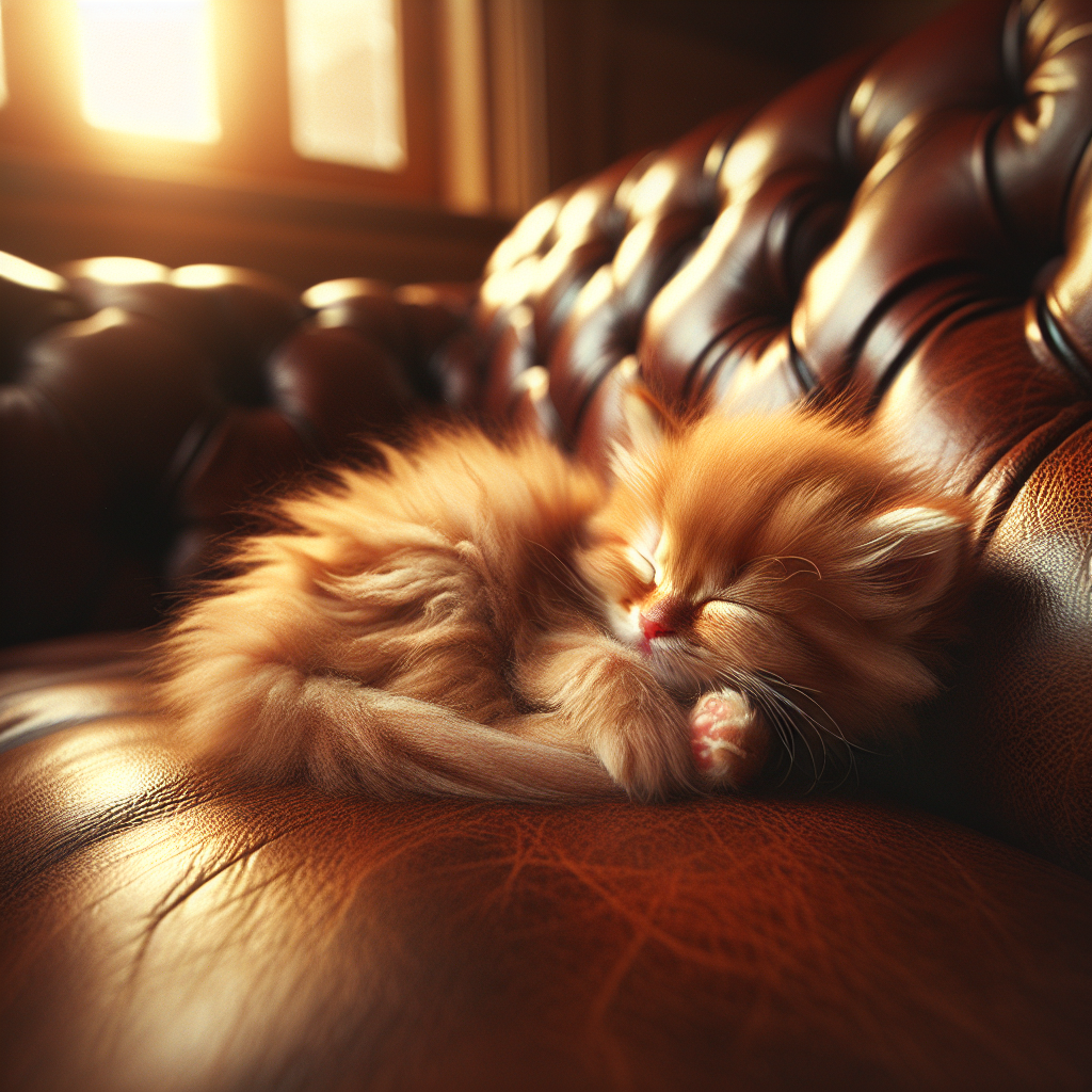 kitten sleeping on couch Blank Meme Template