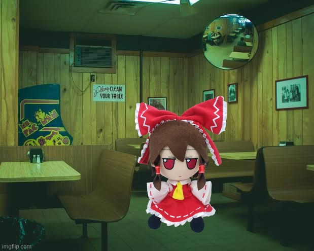 Reimu Hakurei in the Liminal space | image tagged in liminal spaces | made w/ Imgflip meme maker