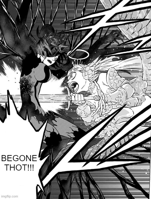 BEGONE THOT | BEGONE THOT!!! | image tagged in begone thot | made w/ Imgflip meme maker