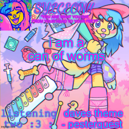 THIS IS SYLCEON SPEAKJIN AND UR LISTENIN 2 4LUNG!! | i am a can of worms; daves theme - pesterquest | image tagged in this is sylceon speakjin and ur listenin 2 4lung | made w/ Imgflip meme maker