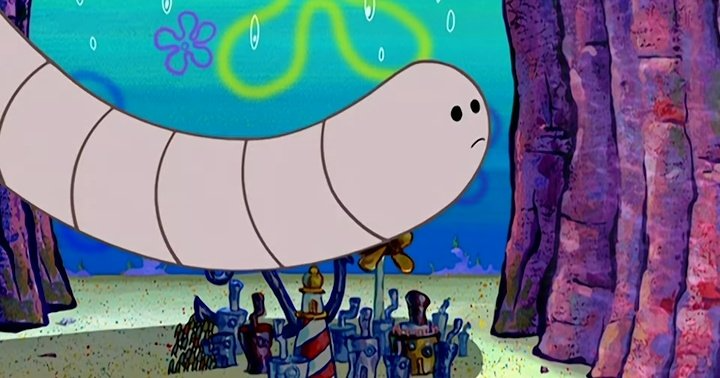 Alaskan bull worm falling on city Blank Meme Template