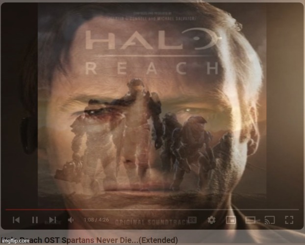 deadass in tears, this song is so soothing but so sad. I love halo reach man... | made w/ Imgflip meme maker