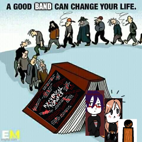 Ft. Emo Spdr | BAND | image tagged in book | made w/ Imgflip meme maker