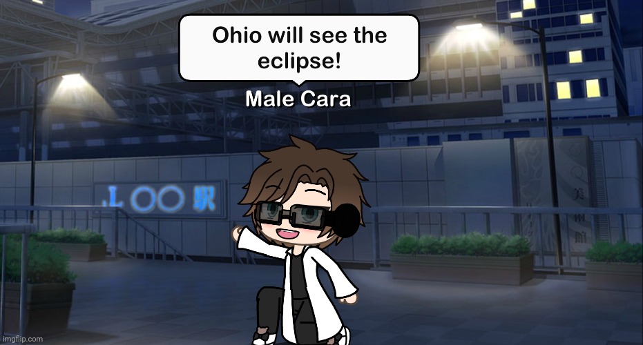 Not from Ohio but from Canada. I live in the part that will see the TOTAL ECLIPSE ON APRIL 8, 2024! O is for Ohio! | image tagged in pop up school 2,pus2,x is for x,male cara,ohio,solar eclipse | made w/ Imgflip meme maker