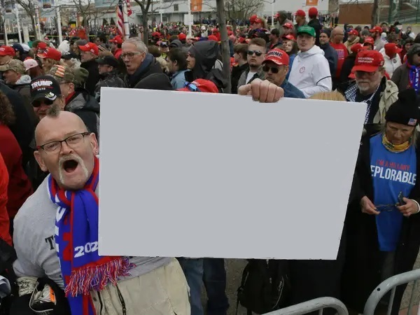 High Quality Trump Supporters Sign Blank Meme Template