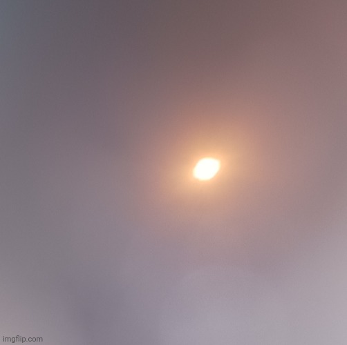 Photo I got of the partial eclipse in Southern Ohio. Hopefully I should have a photo of the full eclipse soon too. | made w/ Imgflip meme maker