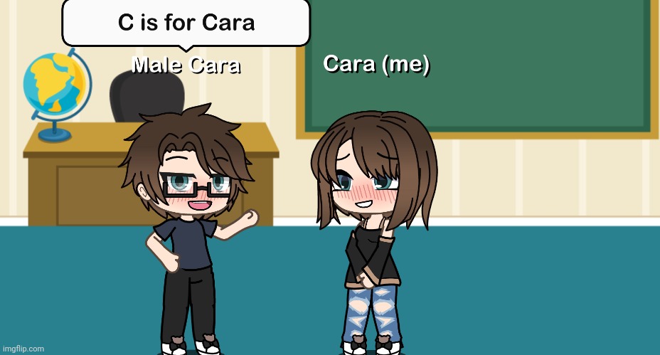 Yes! That's Male Cara's girlfriend! | image tagged in pop up school 2,pus2,x is for x,male cara,cara | made w/ Imgflip meme maker
