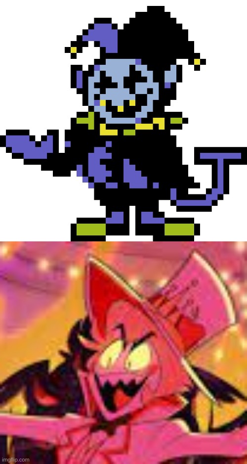 image tagged in jevil meme,lucifer's announcement temp | made w/ Imgflip meme maker