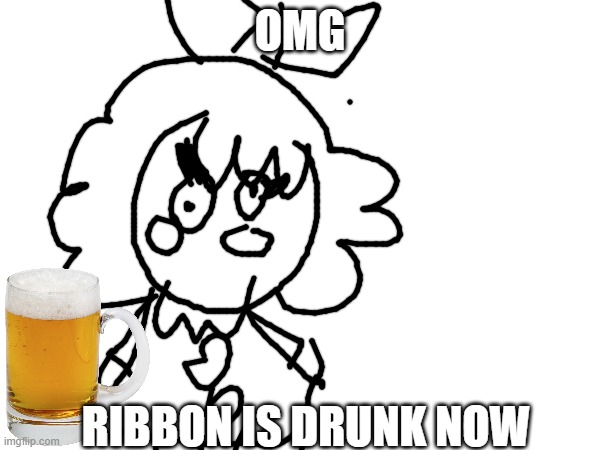 idk | OMG; RIBBON IS DRUNK NOW | image tagged in ribbon,kirby | made w/ Imgflip meme maker