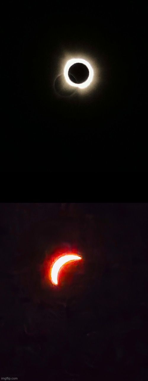 ohh here’s pics my sister got of the eclipse bc mine r terrible | made w/ Imgflip meme maker