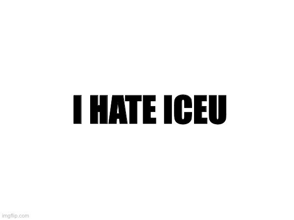 Now I wait for the ICEU stans | I HATE ICEU | made w/ Imgflip meme maker