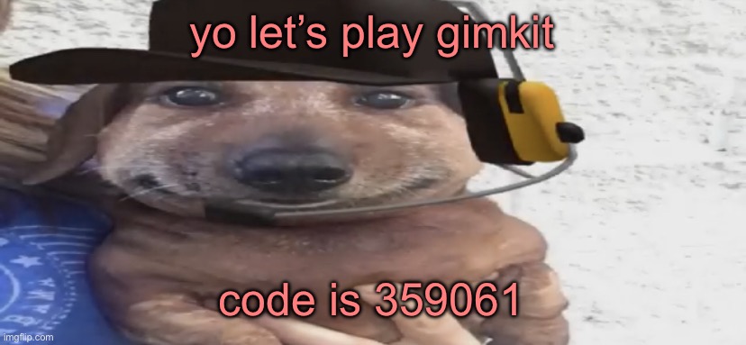 chucklenuts | yo let’s play gimkit; code is 359061 | image tagged in chucklenuts | made w/ Imgflip meme maker