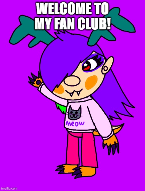 welcome to my fan club | WELCOME TO MY FAN CLUB! | image tagged in crystal | made w/ Imgflip meme maker