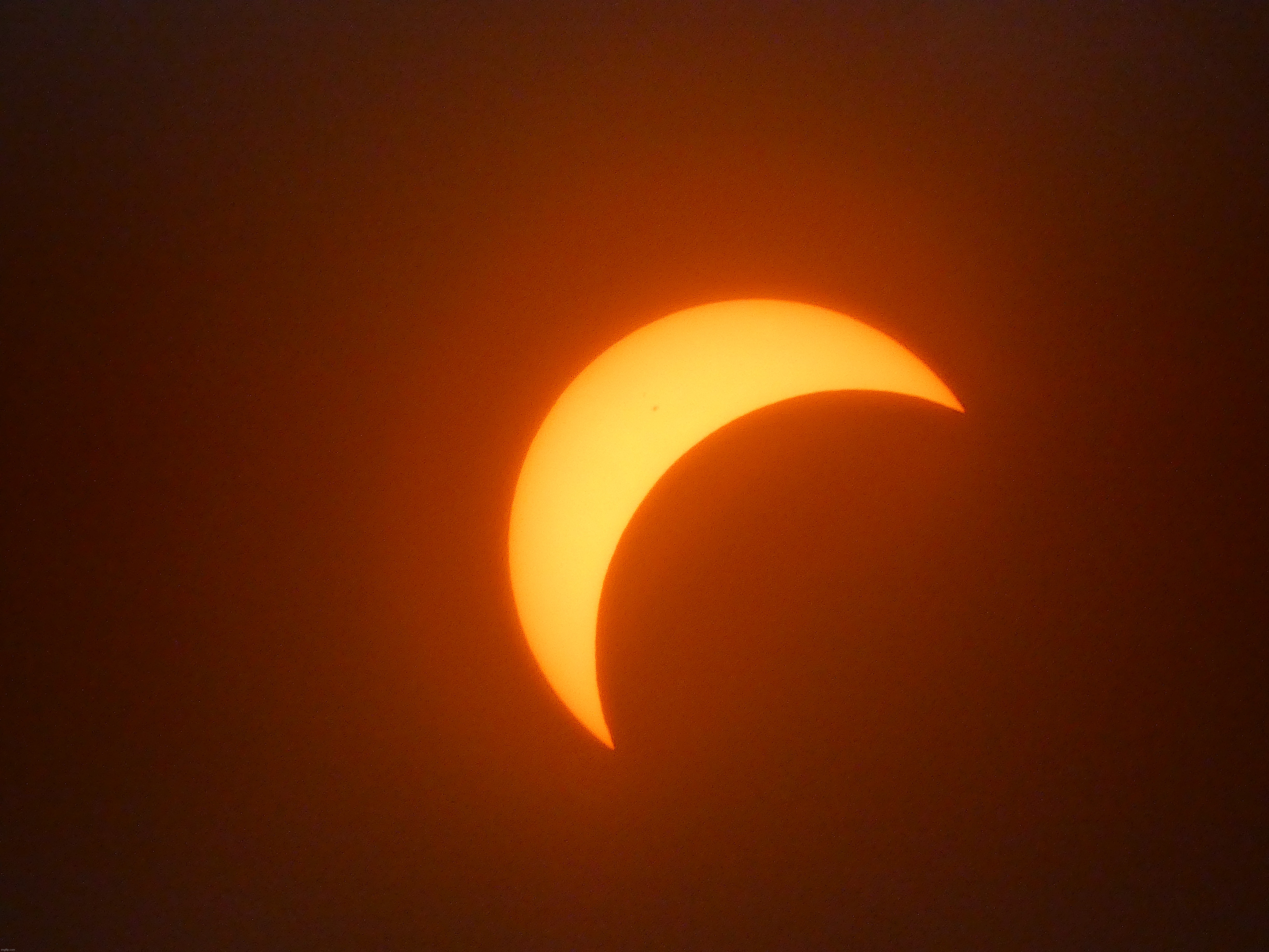 The Partial Solar Eclipse of 2024, Southeastern PA. We got to 92% here. | image tagged in share your own photos,eclipse | made w/ Imgflip meme maker