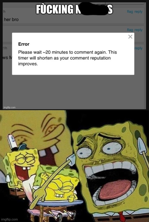 MASSIVE L | image tagged in spongebob laughing hysterically | made w/ Imgflip meme maker