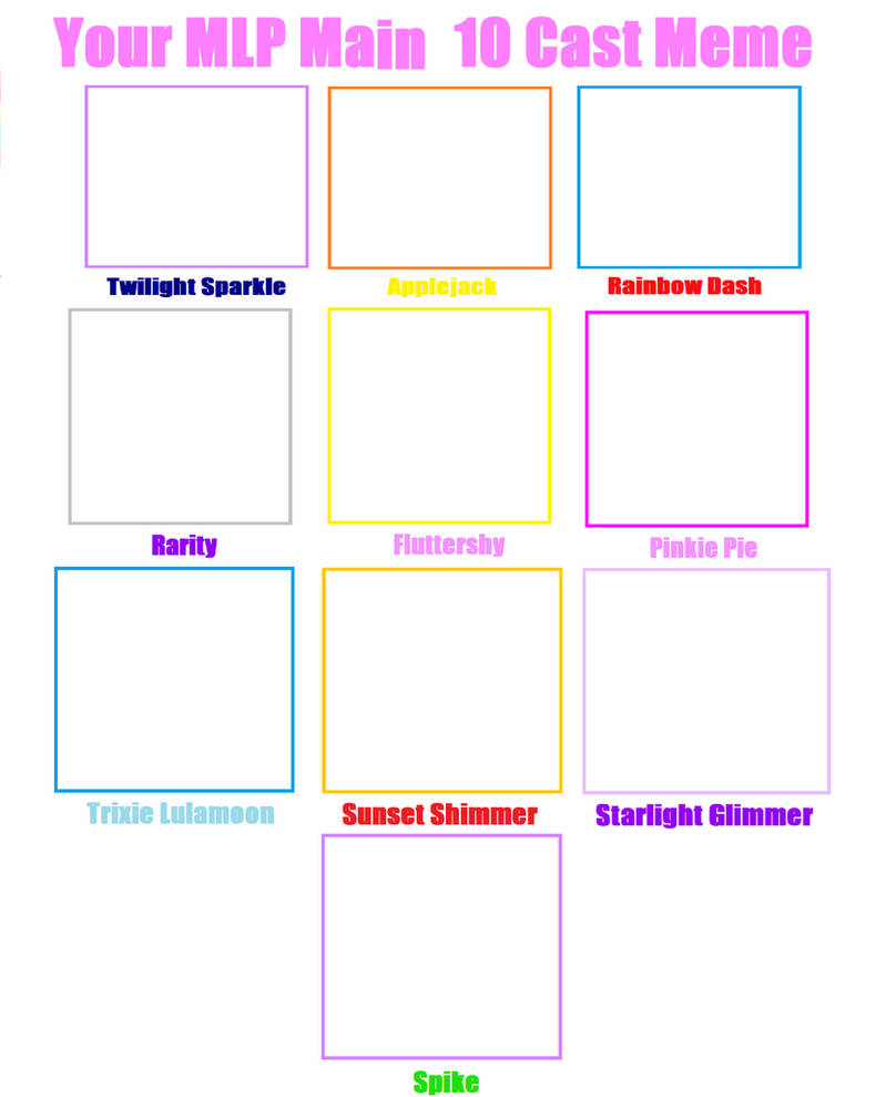 mlp cast Blank Meme Template