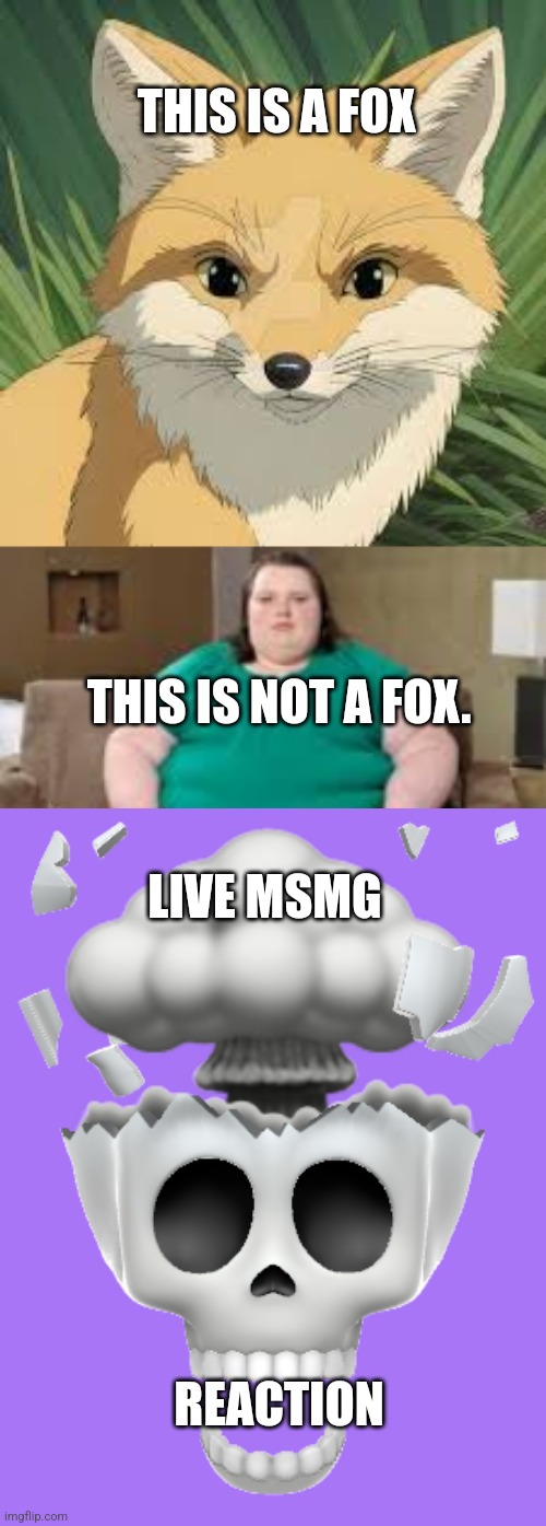 Live reaction | LIVE MSMG; REACTION | image tagged in shocked brain explode skull emoji iphone,your mom,is not,a fox | made w/ Imgflip meme maker