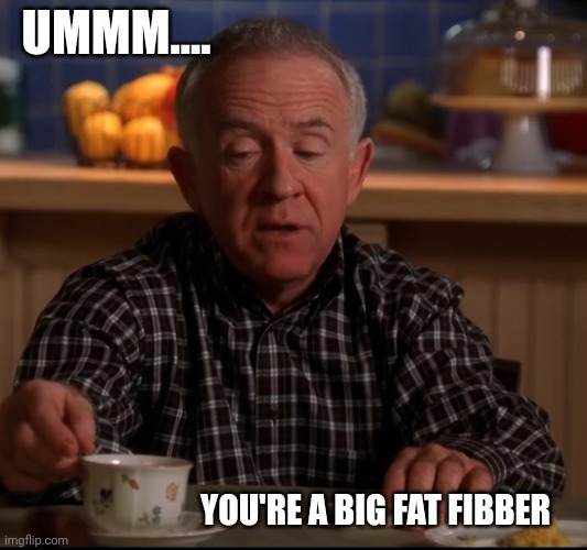 Fibber | UMMM.... YOU'RE A BIG FAT FIBBER | image tagged in reaction,liar,reply | made w/ Imgflip meme maker