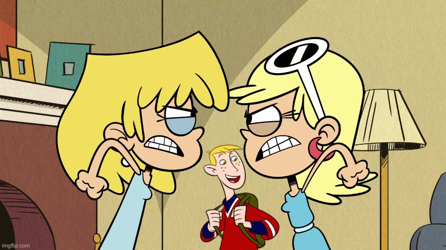 Lori and Leni Fight Over Ron Stoppable | image tagged in the loud house,nickelodeon,deviantart,fight,lori loud,kim possible | made w/ Imgflip meme maker