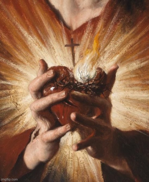 image tagged in the sacred heart | made w/ Imgflip meme maker