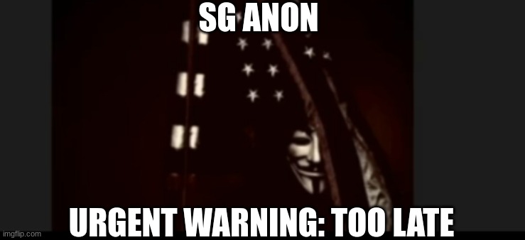 SG Anon: Urgent Warning: Too Late (Video) 
