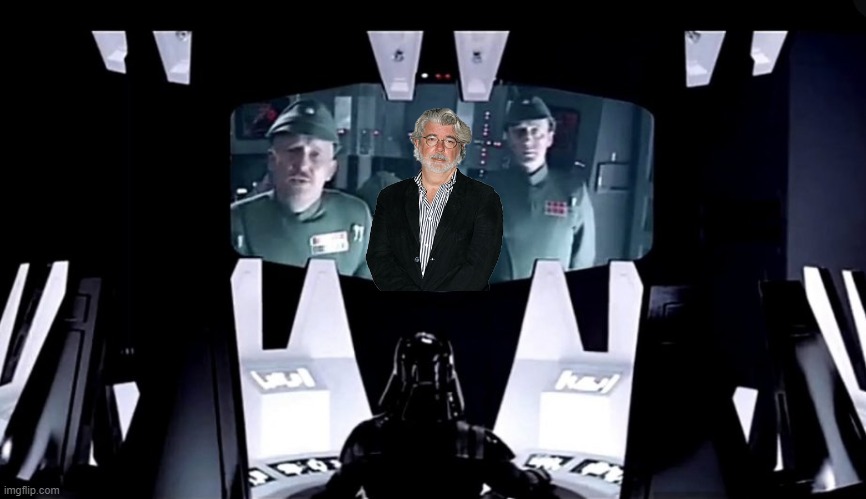 Darth Vader Looking at Viewscreen | image tagged in star wars,george lucas,darth vader,funny | made w/ Imgflip meme maker