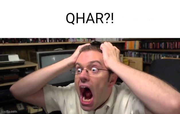 is stuck in a | QHAR?! | image tagged in is stuck in a | made w/ Imgflip meme maker