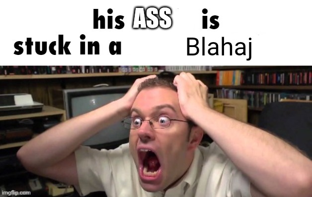 is stuck in a | ASS; Blahaj | image tagged in is stuck in a | made w/ Imgflip meme maker