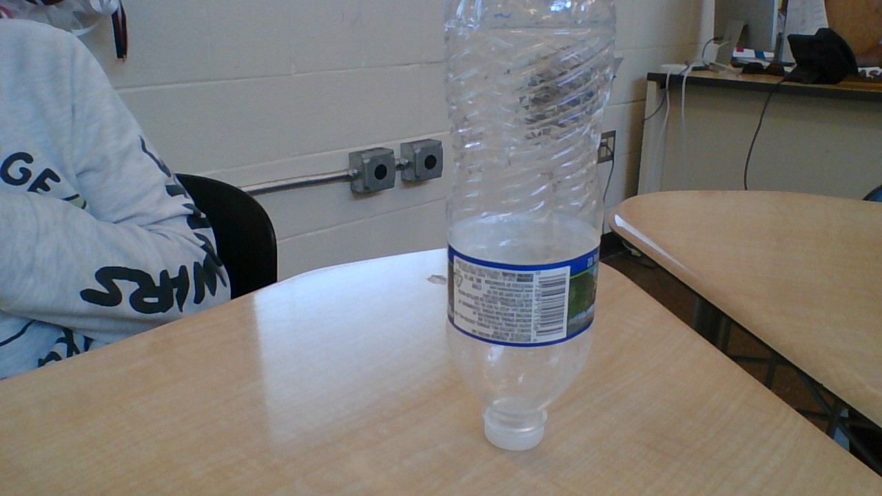 High Quality Empty Water Bottle Stood on its topp Blank Meme Template