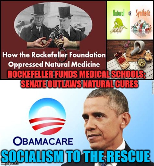 Government cronyism. Causes a problem. Socialism rushes to make the problem worse. vicious circle | ROCKEFELLER FUNDS MEDICAL SCHOOLS;      SENATE OUTLAWS NATURAL CURES; SOCIALISM TO THE RESCUE | image tagged in gifs,democrats,socialism,corruption,senate | made w/ Imgflip meme maker