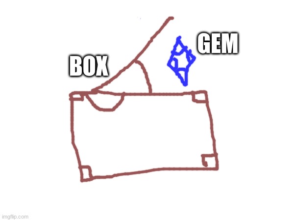 a box a gem | GEM; BOX | image tagged in diamond,box,line,angle,memes,random tag i decided to put | made w/ Imgflip meme maker