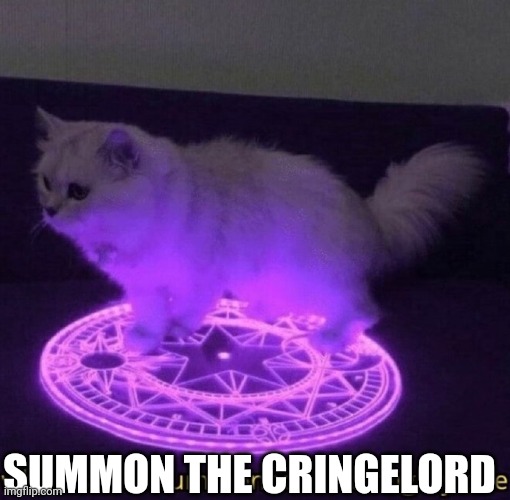 Summon the cringelord | SUMMON THE CRINGELORD | image tagged in whomst has summoned the almighty one | made w/ Imgflip meme maker
