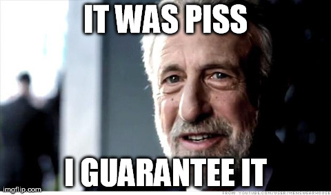 I Guarantee It Meme | IT WAS PISS I GUARANTEE IT | image tagged in memes,i guarantee it,AdviceAnimals | made w/ Imgflip meme maker