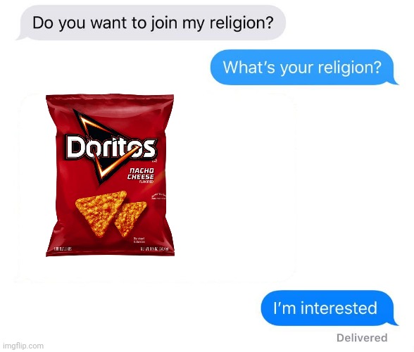 no more horny! | image tagged in whats your religion | made w/ Imgflip meme maker
