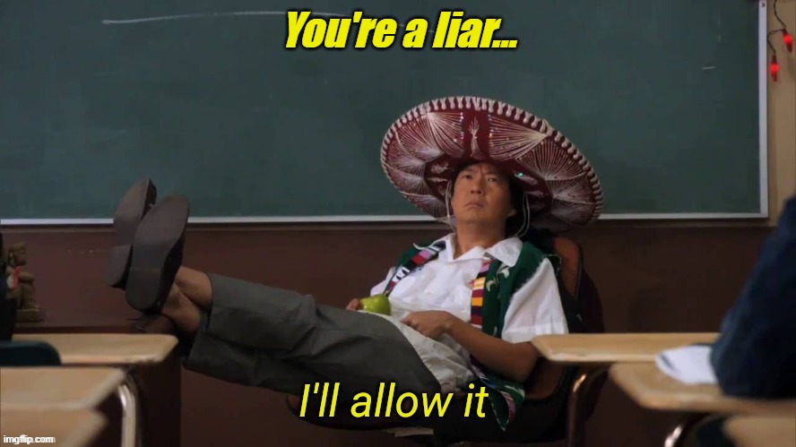You're a liar...I'll allow it | You're a liar... | image tagged in i'll allow it,liar,lying,why you always lying | made w/ Imgflip meme maker