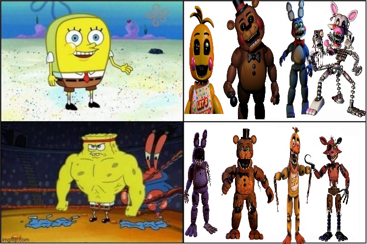 Weak vs Strong Spongebob | image tagged in weak vs strong spongebob | made w/ Imgflip meme maker