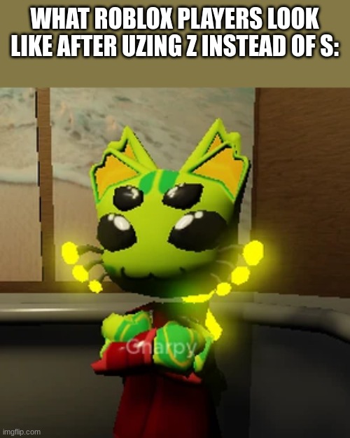 if yk yk | WHAT ROBLOX PLAYERS LOOK LIKE AFTER UZING Z INSTEAD OF S: | made w/ Imgflip meme maker