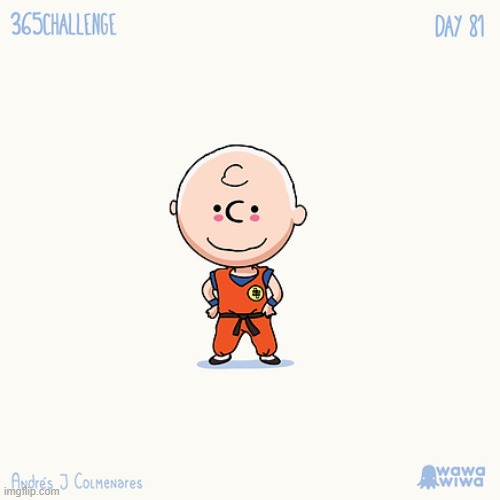 image tagged in peanuts,dragon ball z,charlie brown,krillin | made w/ Imgflip meme maker