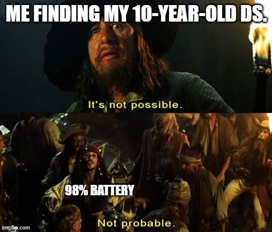impossible..... | image tagged in jack sparrow,nintendo | made w/ Imgflip meme maker