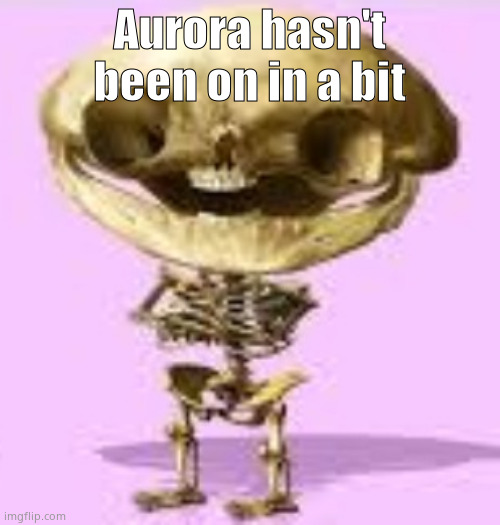 I just hope she's ok | Aurora hasn't been on in a bit | image tagged in stew skull | made w/ Imgflip meme maker