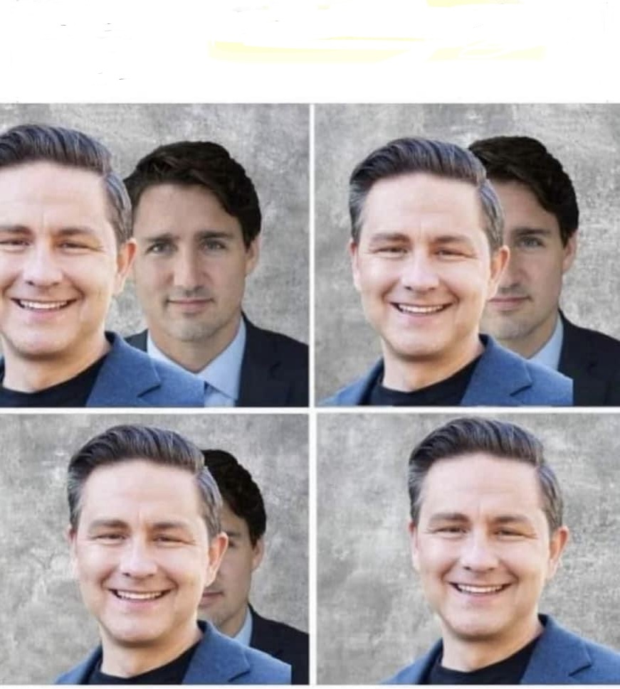 High Quality Poilievre > Trudeau Blank Meme Template